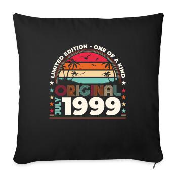 25ème Anniversaire Légendaire Juillet 1999 Millésime 1999 - Housse de coussin décorative 45 x 45 cm - noir - Devant