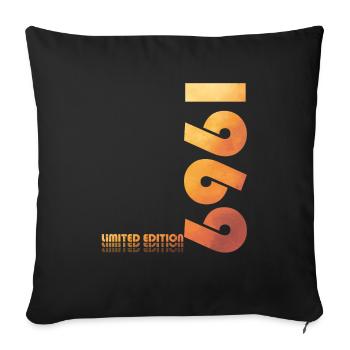 Original 1969 Vintage 1969 Birthday 1969 - Sofa pillowcase 17,3'' x 17,3'' (45 x 45 cm) - black - Front