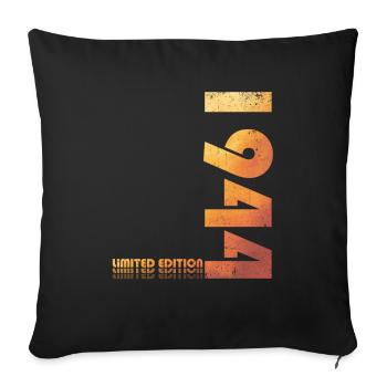 80th Birthday Original June 1944 Born 1944 - Sofa pillowcase 17,3'' x 17,3'' (45 x 45 cm) - black - Front