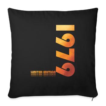 45th Birthday Original 1979 Vintage 1979 - Sofa pillowcase 17,3'' x 17,3'' (45 x 45 cm) - black - Front