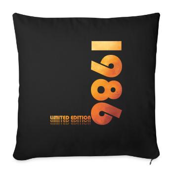 38ème Anniversaire Original 1986 Millésime 1986 - Housse de coussin décorative 45 x 45 cm - noir - Devant