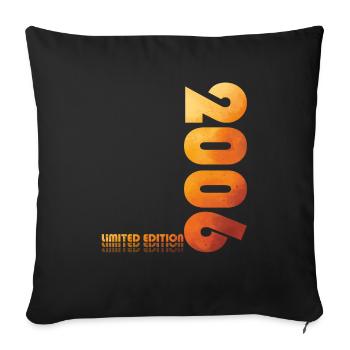 18ème Anniversaire Original 2006 Millésime 2006 - Housse de coussin décorative 45 x 45 cm - noir - Devant