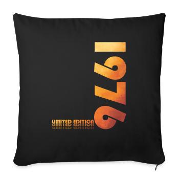 48ème Anniversaire Légendaire 1976 Millésime 1976 - Housse de coussin décorative 45 x 45 cm - noir - Devant