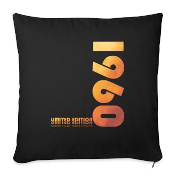 65th Birthday Original 1960 Vintage 1960 - Sofa pillowcase 17,3'' x 17,3'' (45 x 45 cm) - black - Front
