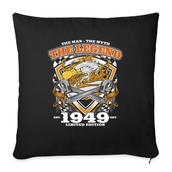 75th Birthday Original Vintage 1949 Craftsman - Sofa pillowcase 17,3'' x 17,3'' (45 x 45 cm) - black - Front