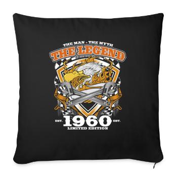 65th Birthday Original Vintage 1960's Artisan - Sofa pillowcase 17,3'' x 17,3'' (45 x 45 cm) - black - Front