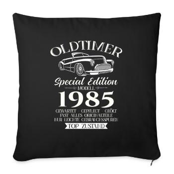 40ème Anniversaire Voiture Classique 1985 Millésime 1985 - Housse de coussin décorative 45 x 45 cm - noir - Devant