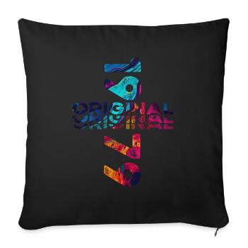 45th Birthday Year of Build 1979 Vintage 1979 Original - Sofa pillowcase 17,3'' x 17,3'' (45 x 45 cm) - black - Front