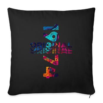 50th Birthday Year 1974 Vintage 1974 Original - Sofa pillowcase 17,3'' x 17,3'' (45 x 45 cm) - black - Front