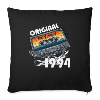 Cassette 1994 30e anniversaire Original août 1994. - Housse de coussin décorative 45 x 45 cm - noir - Devant