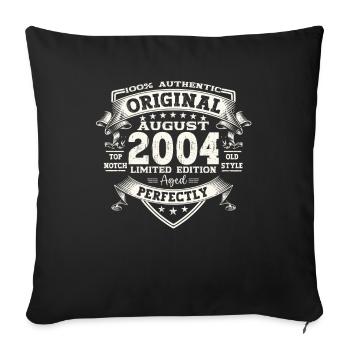 20th Birthday Original Legend 2004 Vintage 2004 - Sofa pillowcase 17,3'' x 17,3'' (45 x 45 cm) - black - Front