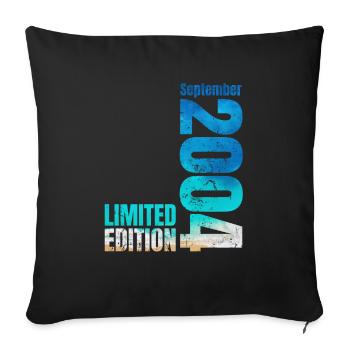 20th Birthday September 2004 Born 2004 - Sofa pillowcase 17,3'' x 17,3'' (45 x 45 cm) - black - Front