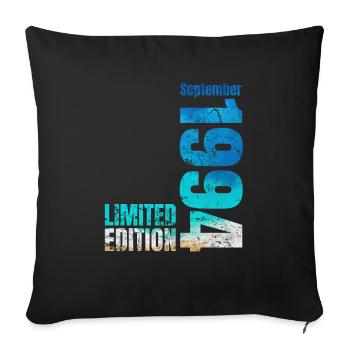 30e anniversaire Septembre 1994 Né en 1994 - Housse de coussin décorative 45 x 45 cm - noir - Devant