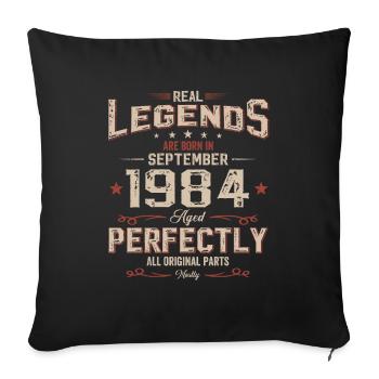 40th Birthday Original September 1984 Volume 84 - Sofa pillowcase 17,3'' x 17,3'' (45 x 45 cm) - black - Front