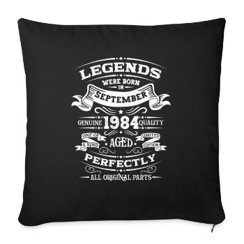 40e anniversaire Légende Septembre 1984 Volume 84 - Housse de coussin décorative 45 x 45 cm - noir - Devant