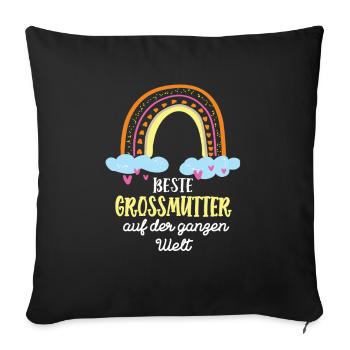 Grossmutter Geburtstag Omi Beste Großmutter Oma - Sofakissenbezug 45 x 45 cm - Schwarz - Vorne