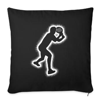 Padel Tennis Padel Rackets Boys Men Padel - Sofa pillowcase 17,3'' x 17,3'' (45 x 45 cm) - black - Front