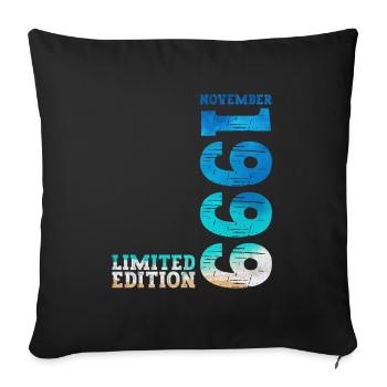 25th Birthday Original November 1999 Volume 99 - Sofa pillowcase 17,3'' x 17,3'' (45 x 45 cm) - black - Front