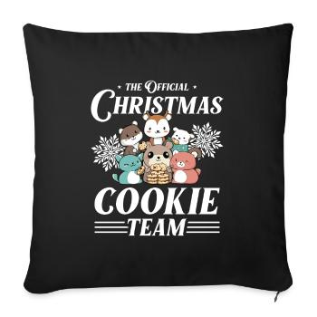 Christmas Cookies Baking Team Animals - Sofa pillowcase 17,3'' x 17,3'' (45 x 45 cm) - black - Front