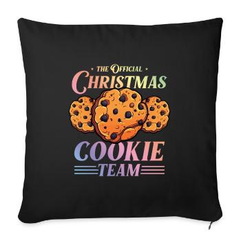 Christmas Cookies Baking Colorful - Sofa pillowcase 17,3'' x 17,3'' (45 x 45 cm) - black - Front