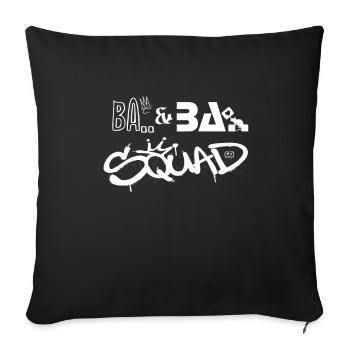 Ba Ba Squad Graffiti Design Art mural - Housse de coussin décorative 45 x 45 cm - noir - Devant