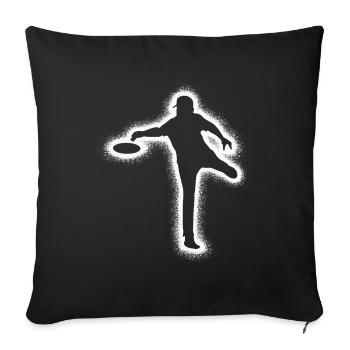 Disc Golf Disc Golf Joueurs Enfants Hommes Disc Golfeurs - Housse de coussin décorative 45 x 45 cm - noir - Devant