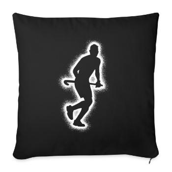 Feldhockey Hockey Jungen Herren Hockeyspieler - Sofakissenbezug 45 x 45 cm - Schwarz - Vorne