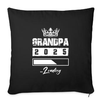 Opa 2025 Chargement Papy - Housse de coussin décorative 45 x 45 cm - noir - Devant