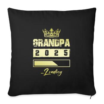Opa 2025 Chargement Papy - Housse de coussin décorative 45 x 45 cm - noir - Devant