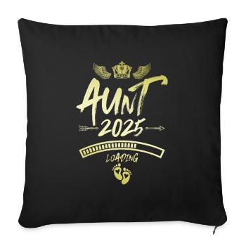 Tante 2025 Chargement Dicton - Housse de coussin décorative 45 x 45 cm - noir - Devant