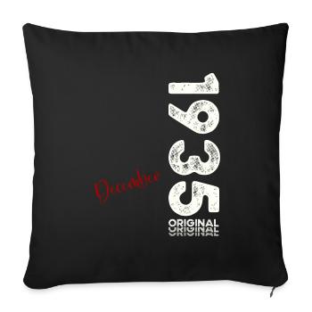 90e anniversaire Original Décembre 1935 Volume 35 - Housse de coussin décorative 45 x 45 cm - noir - Devant
