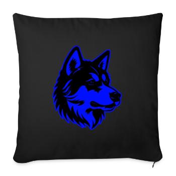 Akita Dog Animal Portrait - Sofa pillowcase 17,3'' x 17,3'' (45 x 45 cm) - black - Front