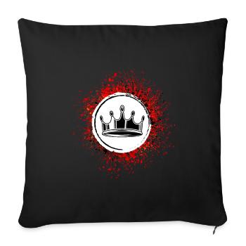 Crown Silhouette Icon - Sofa pillowcase 17,3'' x 17,3'' (45 x 45 cm) - black - Front