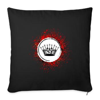 Crown silhouette icon - Sofa pillowcase 17,3'' x 17,3'' (45 x 45 cm) - black - Front