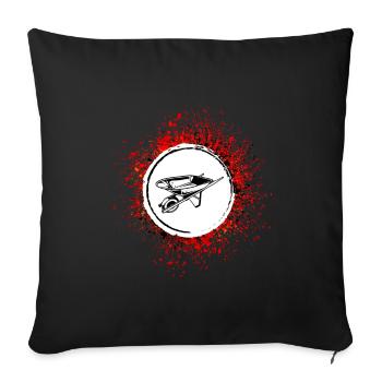 Symbole de la brouette - Housse de coussin décorative 45 x 45 cm - noir - Devant