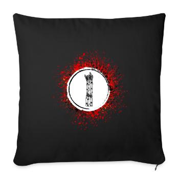 Asparagus icon - Sofa pillowcase 17,3'' x 17,3'' (45 x 45 cm) - black - Front