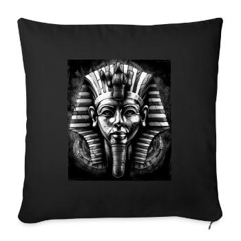 Pharaoh Portrait - Sofa pillowcase 17,3'' x 17,3'' (45 x 45 cm) - black - Front
