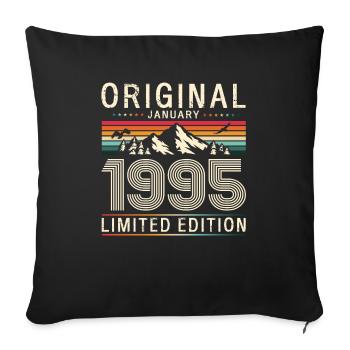 30e anniversaire Original janvier 1995 Volume 95 - Housse de coussin décorative 45 x 45 cm - noir - Devant