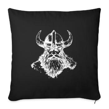 Viking Odin - Housse de coussin décorative 45 x 45 cm - noir - Devant