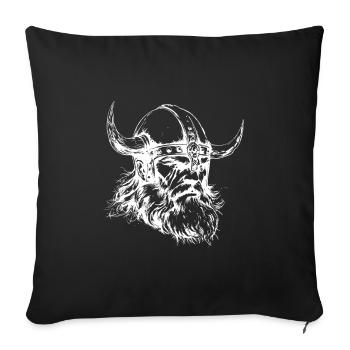 Vikings nordiques - Housse de coussin décorative 45 x 45 cm - noir - Devant