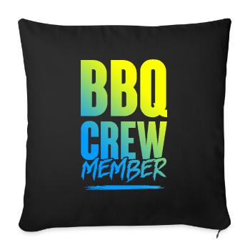 Équipe de barbecue - Housse de coussin décorative 45 x 45 cm - noir - Devant