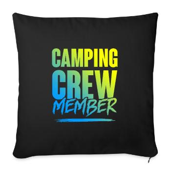 Équipe de camping - Housse de coussin décorative 45 x 45 cm - noir - Devant