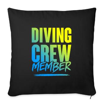 Diving Crew - Sofakissenbezug 45 x 45 cm - Schwarz - Vorne