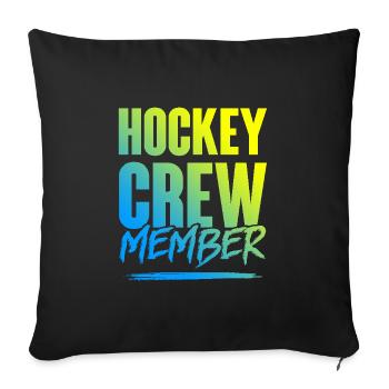 Équipe de hockey - Housse de coussin décorative 45 x 45 cm - noir - Devant