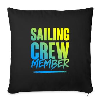 Équipage de navigation - Housse de coussin décorative 45 x 45 cm - noir - Devant