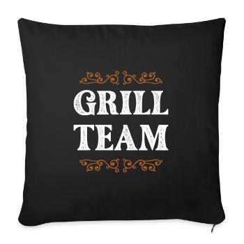 Équipe de grillades - Housse de coussin décorative 45 x 45 cm - noir - Devant