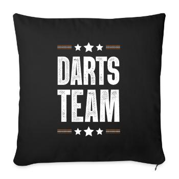Darts Team - Sofa pillowcase 17,3'' x 17,3'' (45 x 45 cm) - black - Front