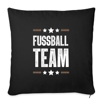Soccer Team - Sofa pillowcase 17,3'' x 17,3'' (45 x 45 cm) - black - Front