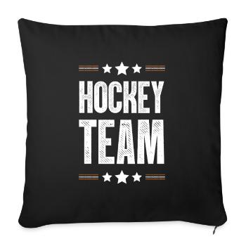 Équipe de hockey - Housse de coussin décorative 45 x 45 cm - noir - Devant