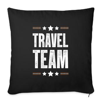 Travel Team - Sofakissenbezug 45 x 45 cm - Schwarz - Vorne